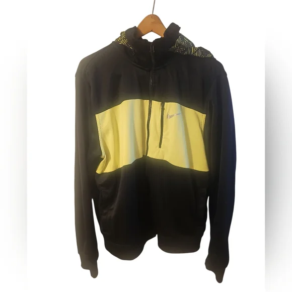 NIKE Black and Yellow Jacket, Men's, Size XL - Picture 1 of 9